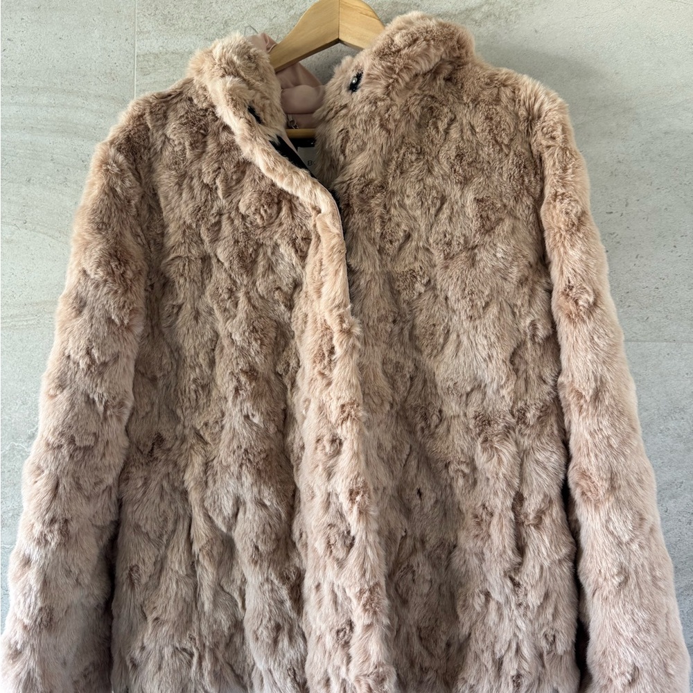 BCBGeneration Plush Teddy Jacket in Cream